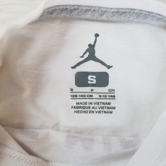 Air Jordan boys t-shirt white size S size 8 - Picture 2 of 2